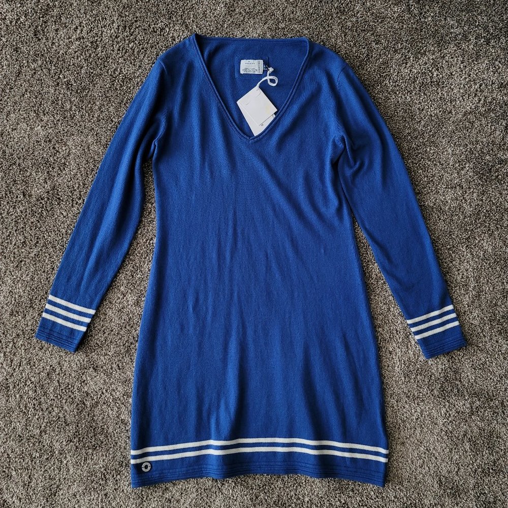 Escales Paris Blue Sweater Dress XL New with Tag - Picture 5 of 14